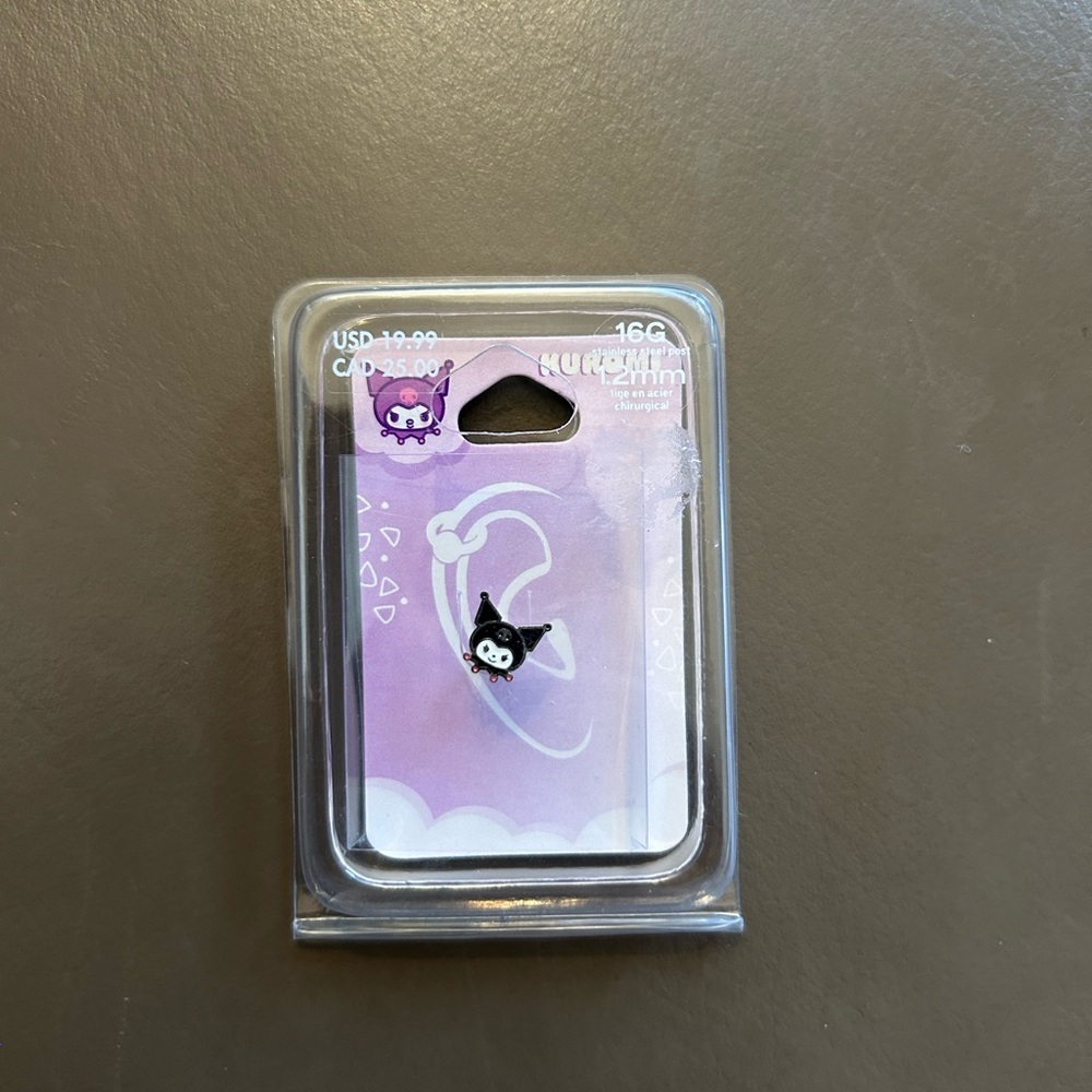 KUROMI™ STAINLESS STEEL FACE 16G CARTILAGE EARRING